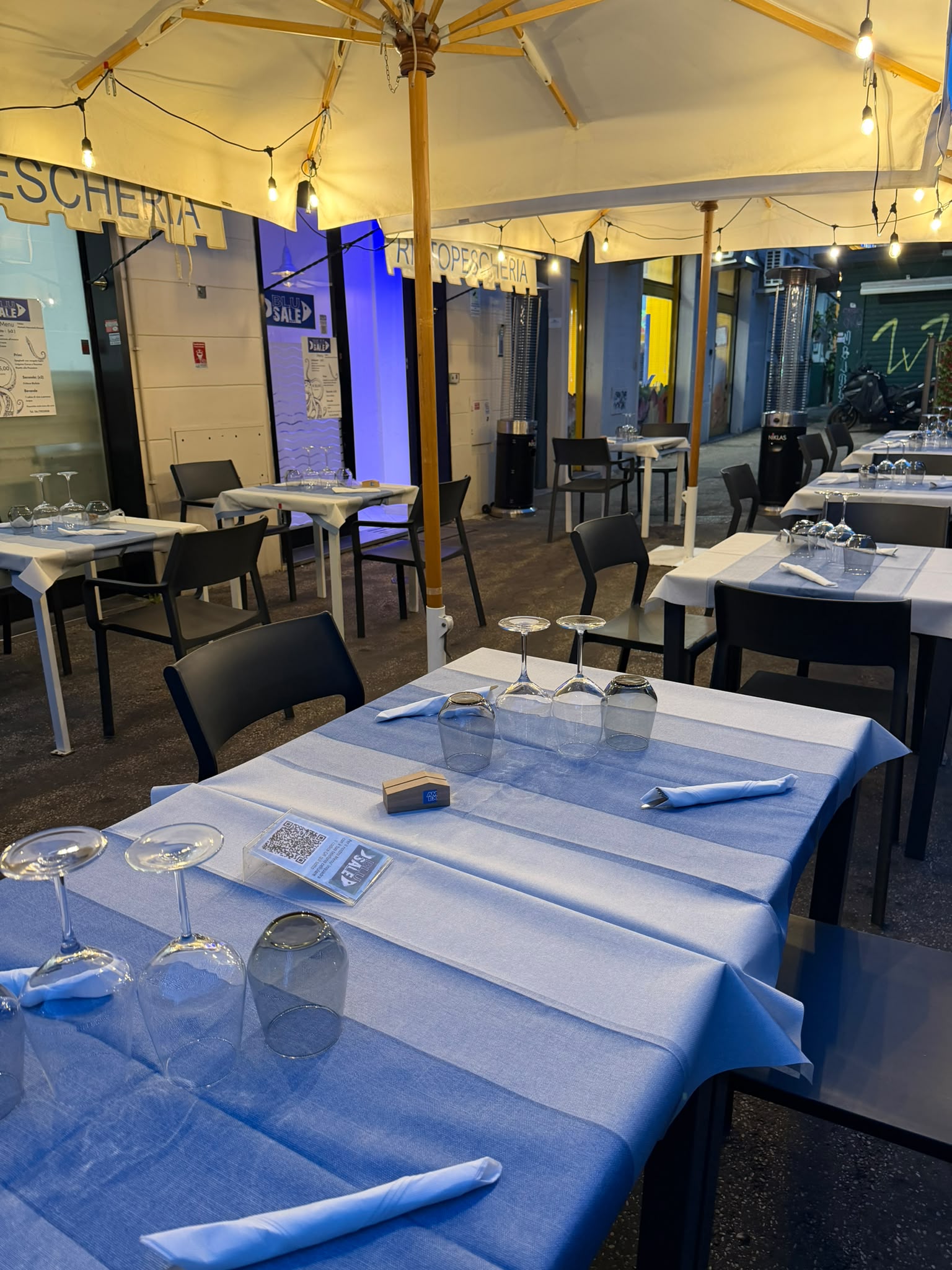 I tavoli del dehors di BluSale